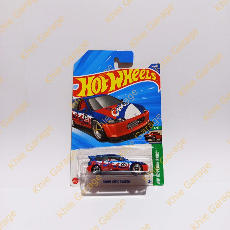 HotWheels Hot Wheels Honda Civic Custom Biru Eg Estilo Drag Jdm Genio Hatchback Metalflake Blue 2025