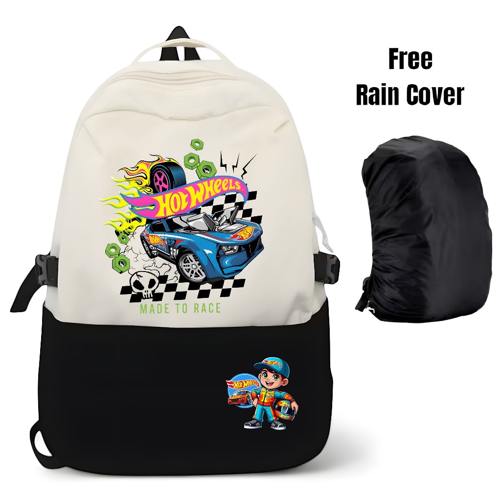 Tas Sekolah Anak SD SMP Laki Laki Perempuan Hot Wheels Kekinian Termurah COD Terbaru 2025 / Tas Hot 