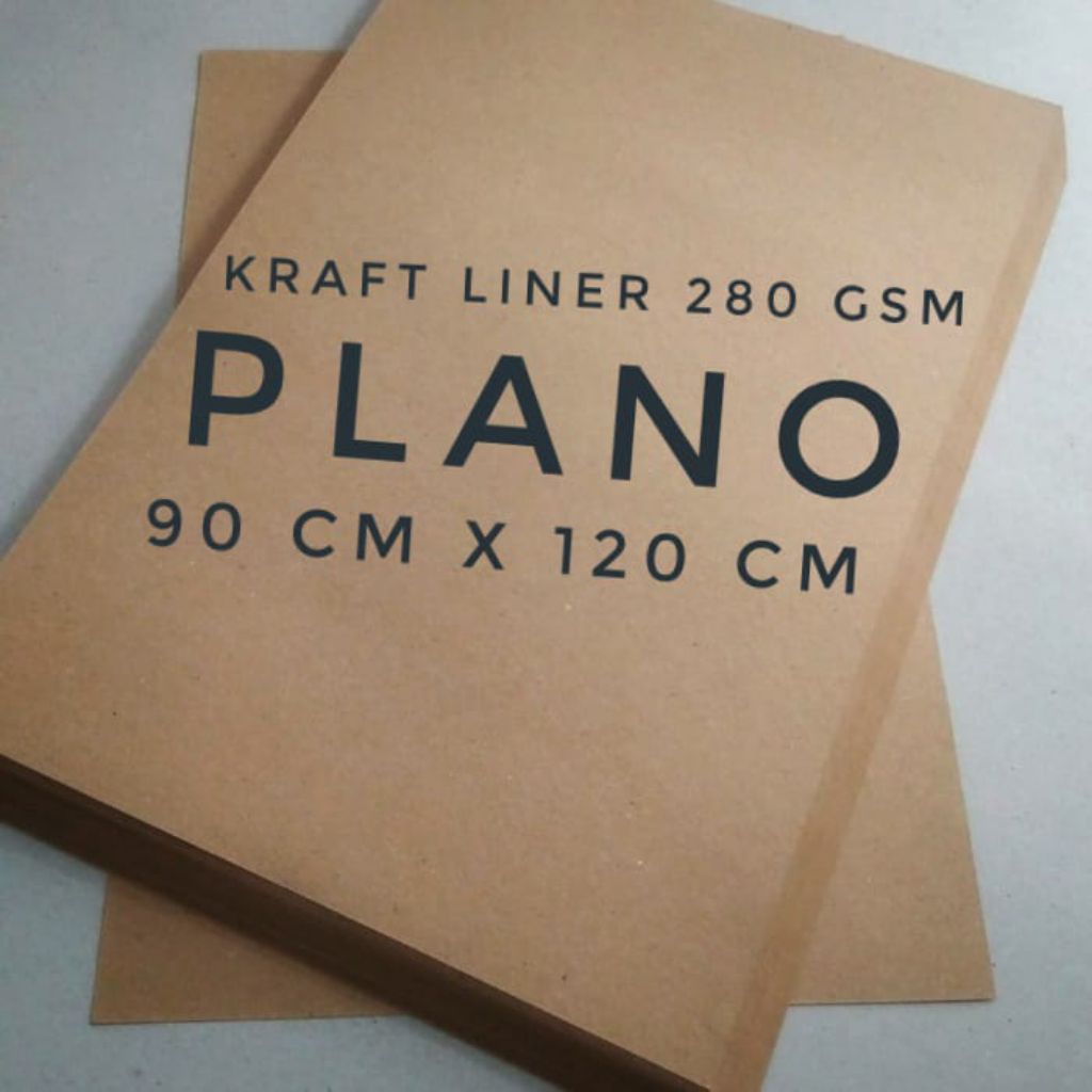 

1 Pack Kertas Samson / Kertas Coklat / Kertas Kraft Liner 280 gsm Ukuran Plano 90 cm x 120 cm