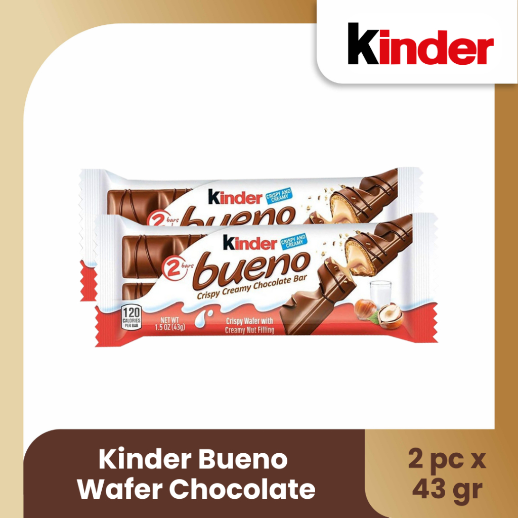 

Kinder Bueno Wafer Chocolate 43gr - TWINPACK