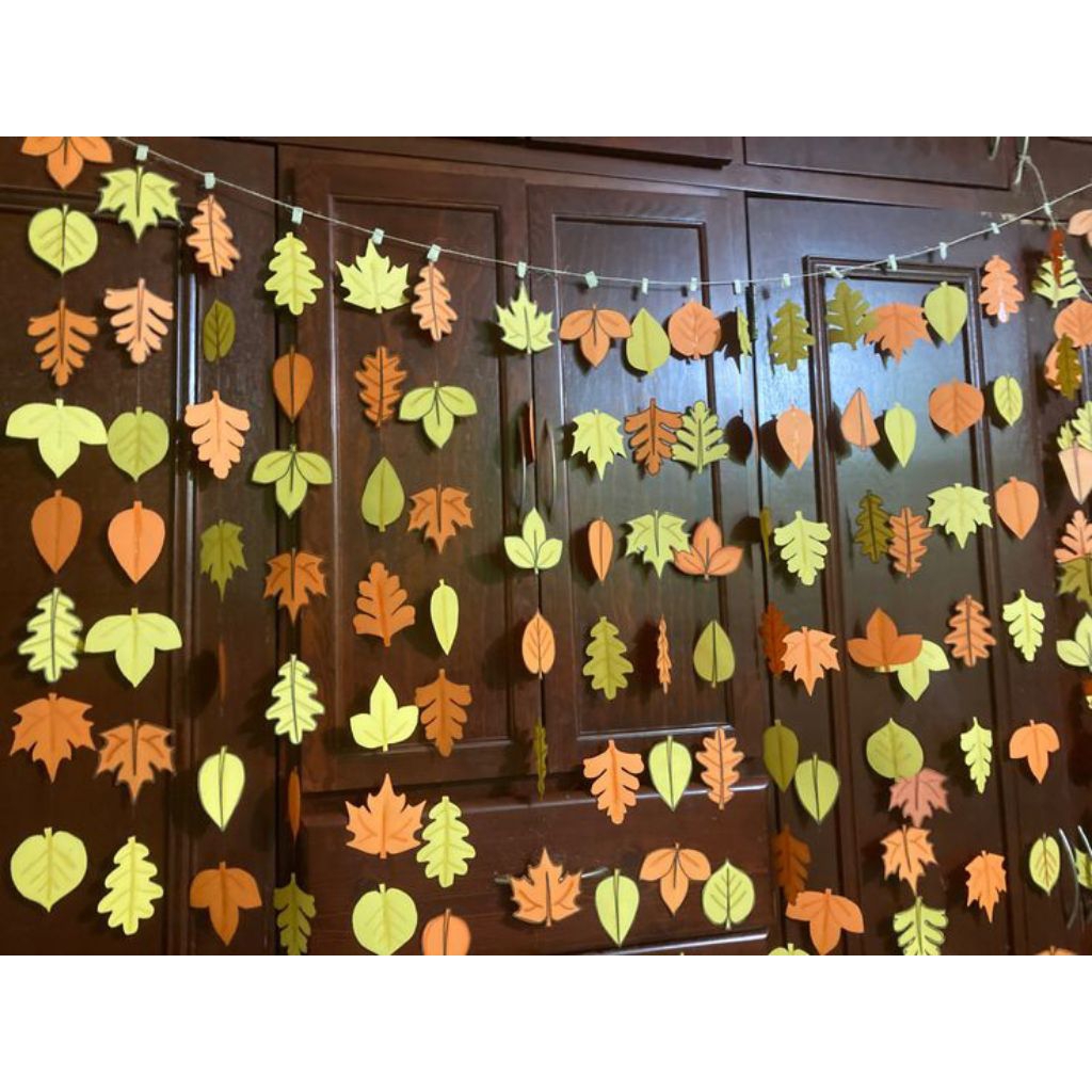 Hiasan dinding / Jendela Tema Daun Kering