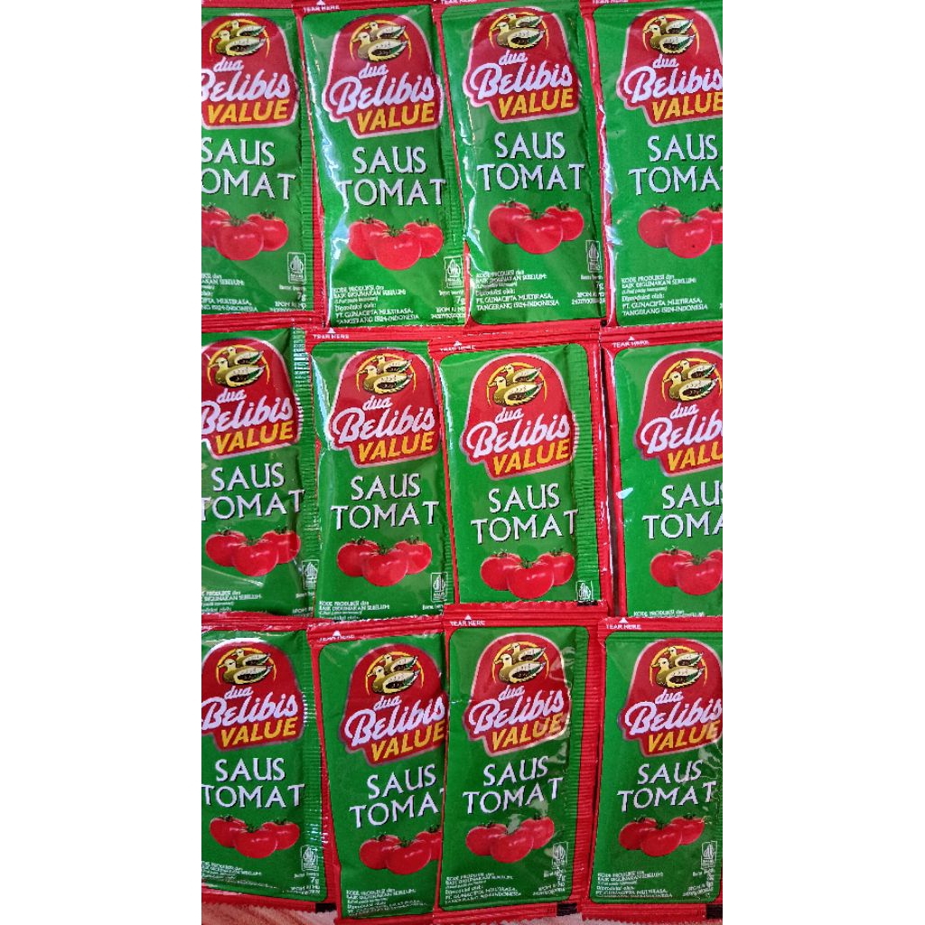 

Saos tomat dua belibis value saus chicken murah 7gram