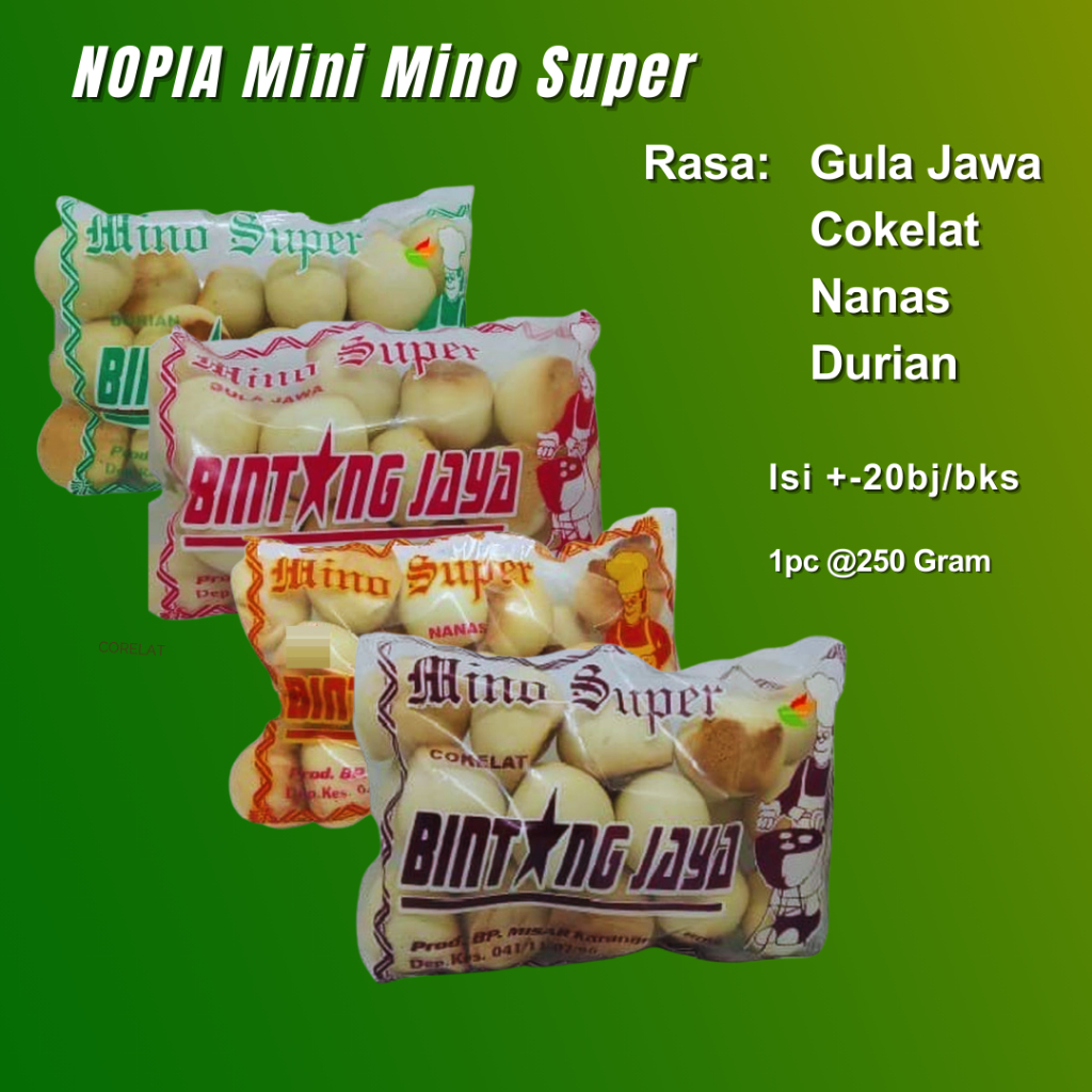 

Paket 4pcs Kue Nopia Mino Rasa Variatif Mini Nopia Bintang Jaya Cemilan Sehat Makanan Khas Banyumas