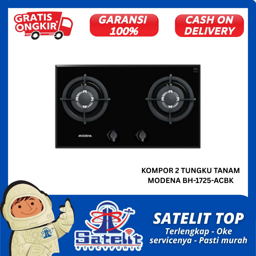 KOMPOR 2 TUNGKU TANAM MODENA BH-1725-ACBK