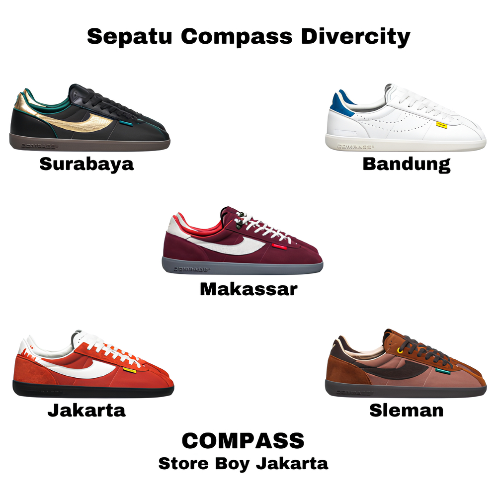 Sepatu Compass Tribune Divercity Jakarta Bandung Surabaya Makassar Sleman Original