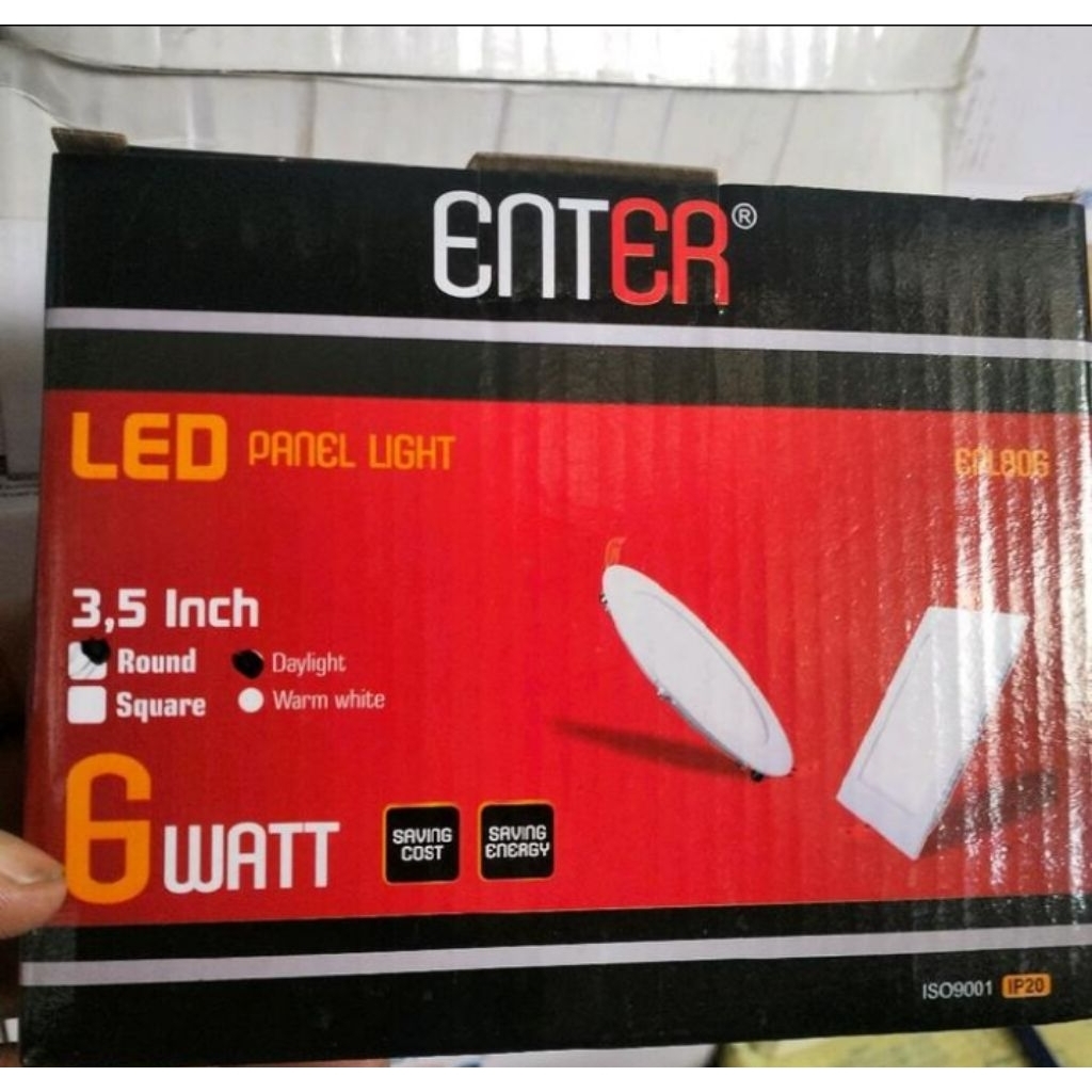 lampu 6 wat LED panel ib bulat putih tanam downlight