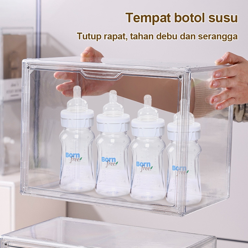 [Four Seasons Mall]Besar Kotak Penyimpanan Botol Susu Akrilik Kotak Penyimpanan Transparan Akrilik G