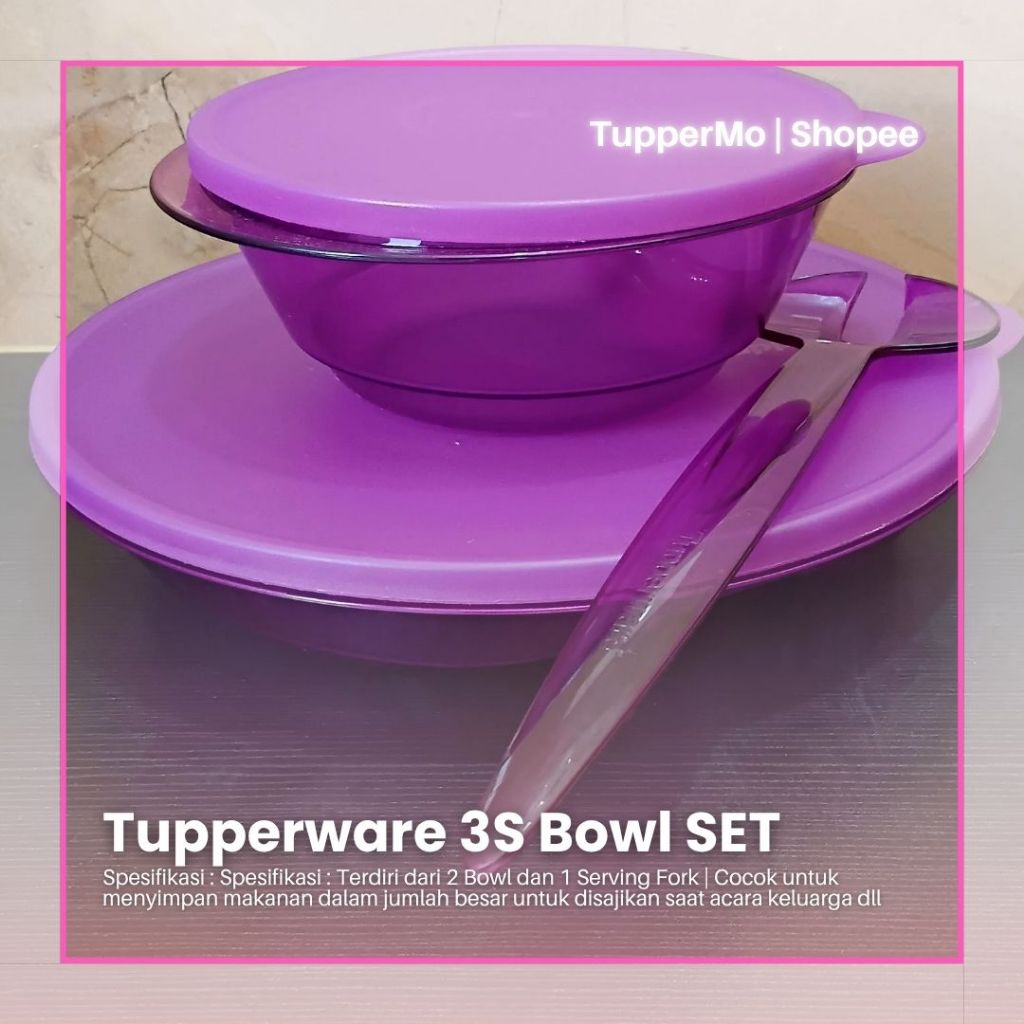 3S Bowl SET Tupperware Ori