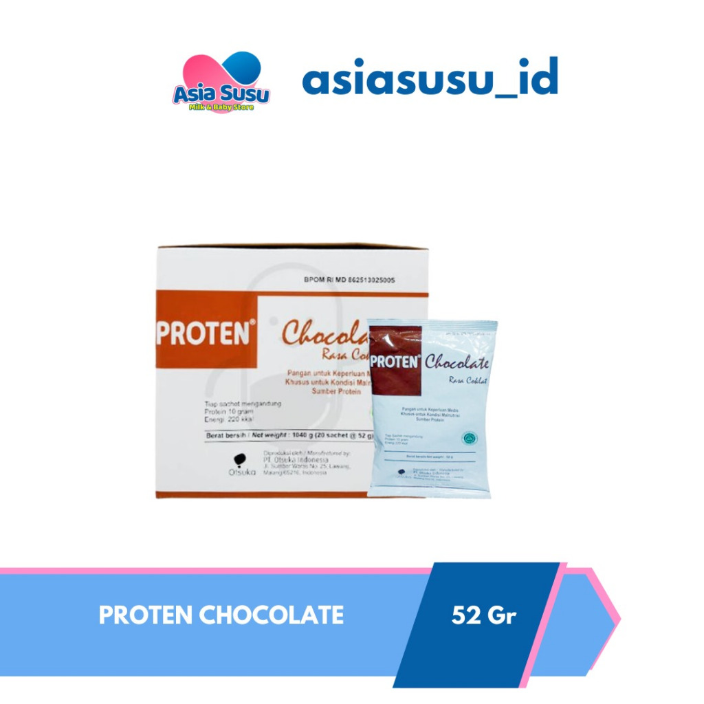 

PROTEN VANILA / COKLAT SACHET 52GR - SUSU KEDELAI TINGGI PROTEIN - PENGGANTI MAKAN LANSIA