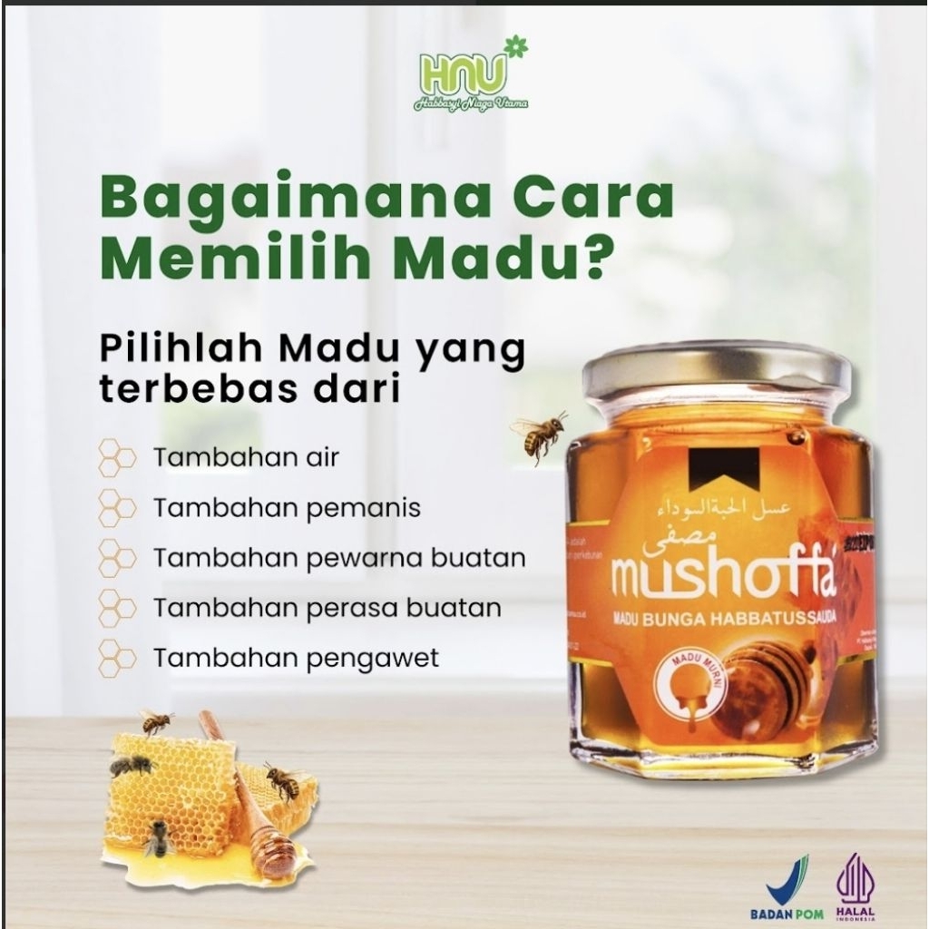 

madu mushaffa dari nektar habbatussauda