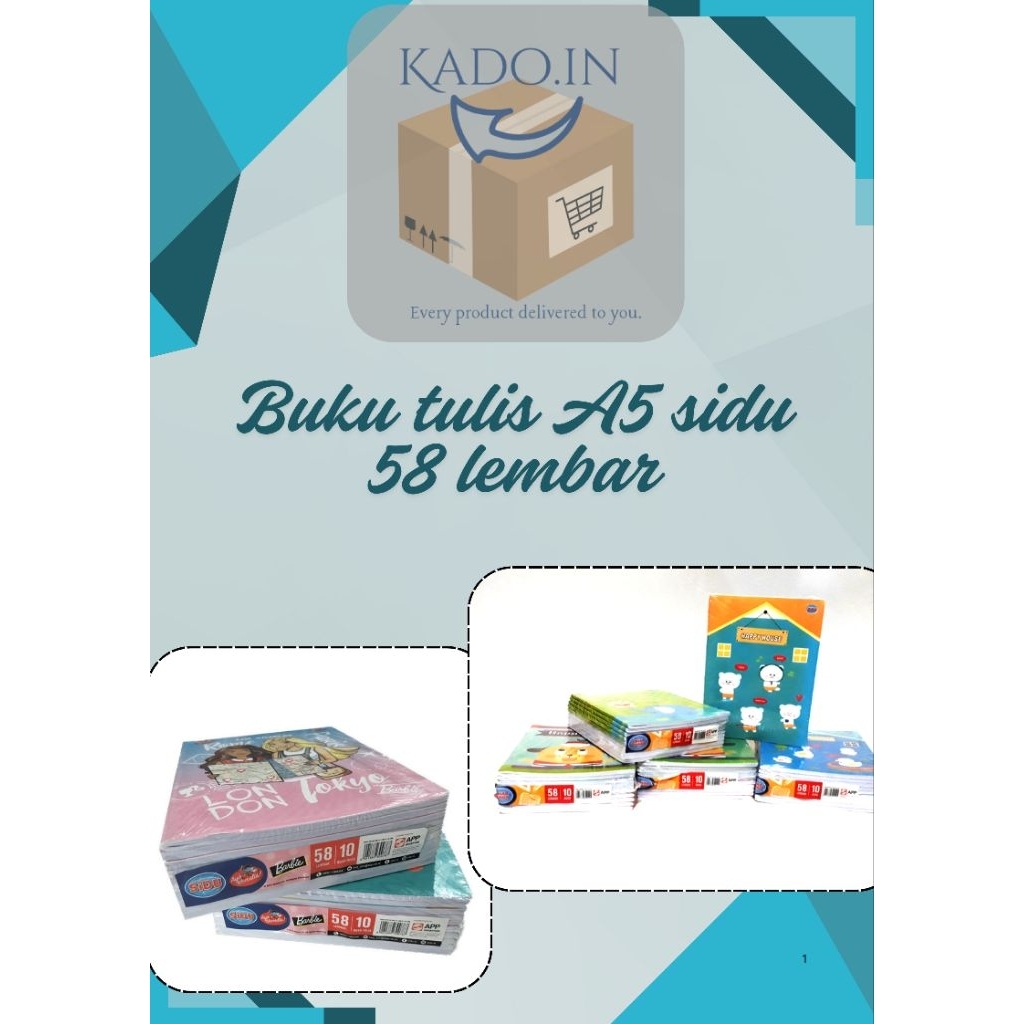 

buku tulis A5 sidu 58 lembar