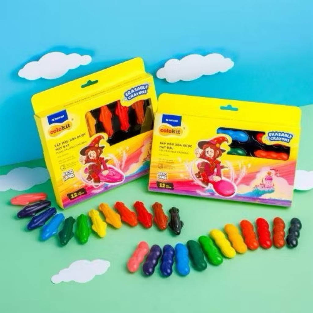 

Colokit Erasable Crayons Plastic PCR-018 12 Warna/Set Crayon
