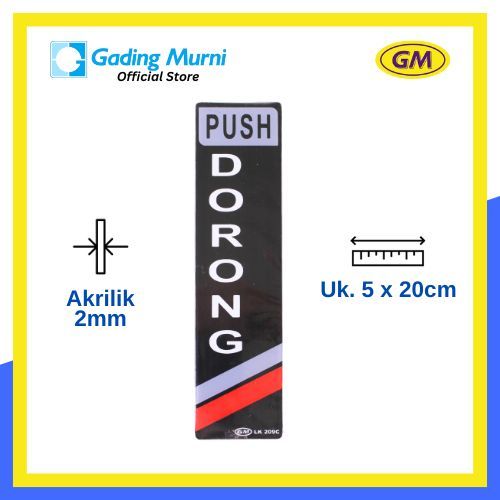 

GM LABEL DORONG LK-209 KECIL WARNA