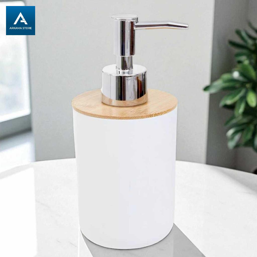 botol sabun cair pump bambu dispenser tempat sabun mandi aesthetic