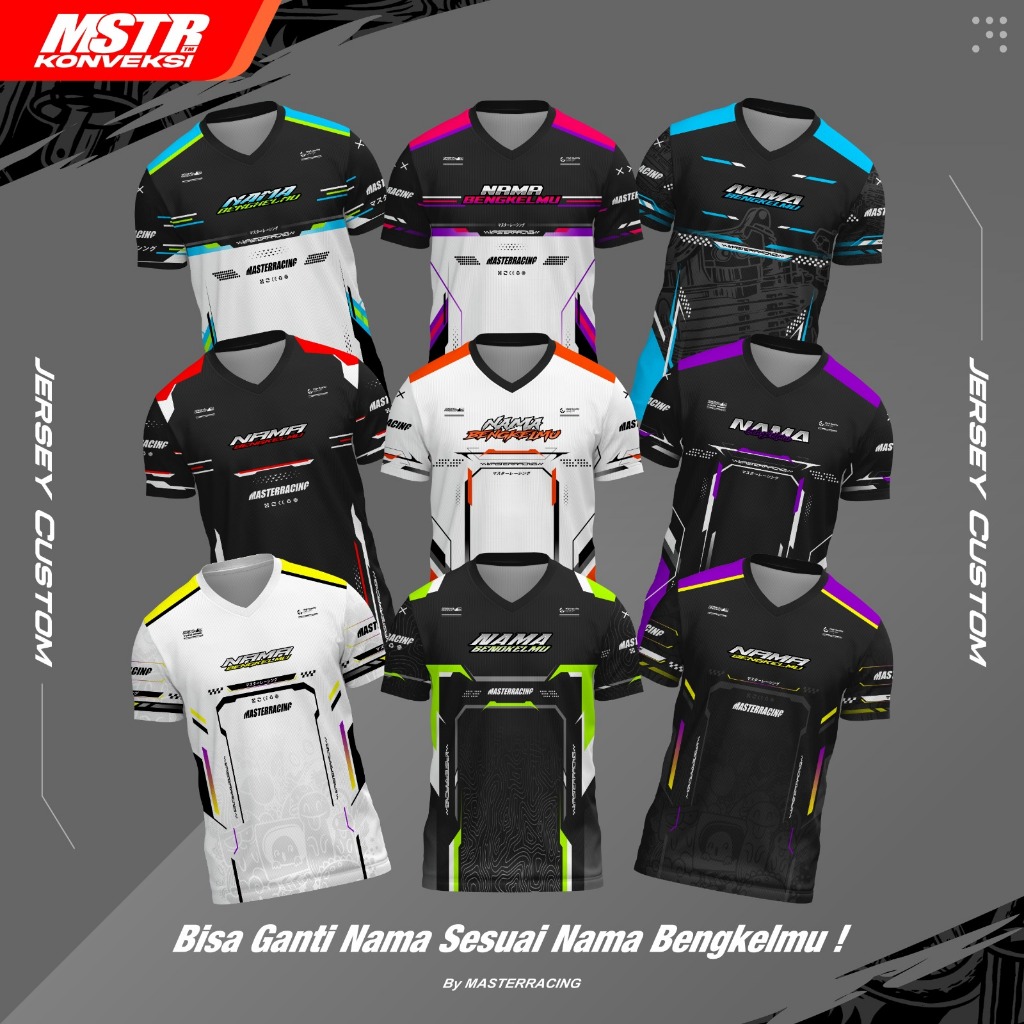 PO Masterracing | CUSTOM NAMA BENGKEL | JERSEY BENGKEL OTOMOTIF MOTOR