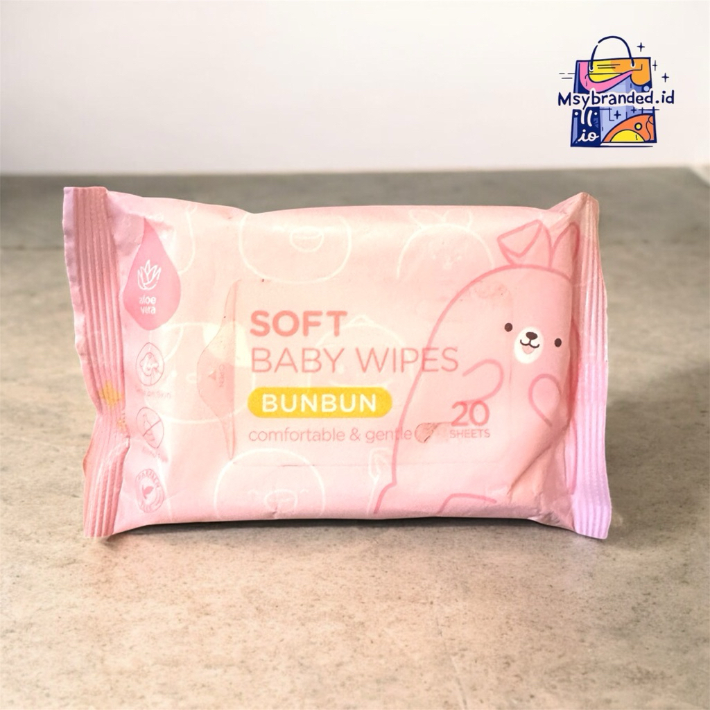 MINISO BUNBUN WIPES 20sheets TISU BASAH BAYI