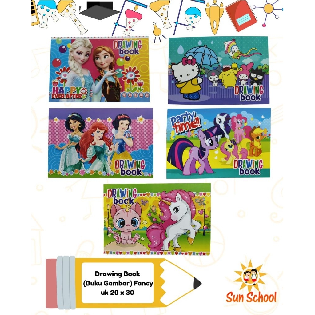 

Buku Gambar 20x 30cm Karakter Princess Fancy