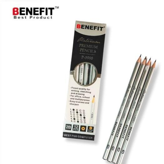 

Pensil 2B Benefit Platinum / Gold / Bronze per Lusin (12 Pcs)