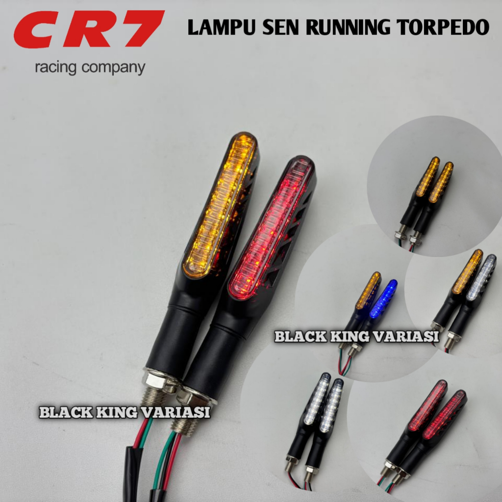 Lampu Sen Running Torpedo Running Moge Lampu Sein LED Universal Vixion Tiger KLX Scorpio Xabre Lampu
