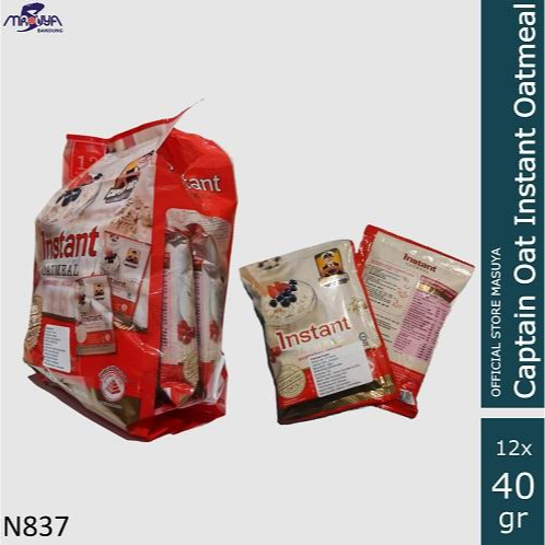 

(GoodSeller) Captain Oats Instant Oatmeal 12 Sachet X 40 gr ..