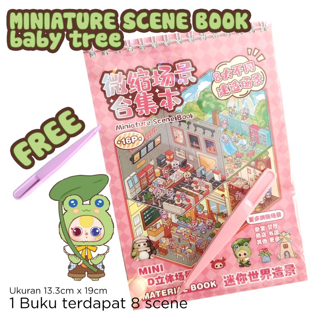 

STIKER LUCU EDISI BABY THREE sticker baby3 5D dekorasi ruangan lucu viral - Miniature Scene Book - Baby three 3d satisfying decoration korea