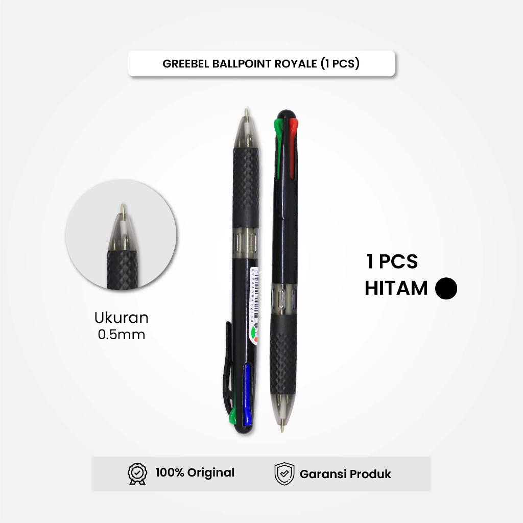 

GREEBEL Pulpen Gel Royale 4 Warna 0.5 (PCS) Pulpen Cetek Ballpen Cetek Pulpen 4 in 1 Bolpoin Cetek