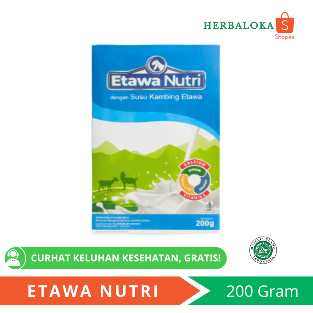 

BPOM Susu Kambing etawa Etawanutri 200Gr - Susu Kambing Etawa Tanpa Tambahan Gula