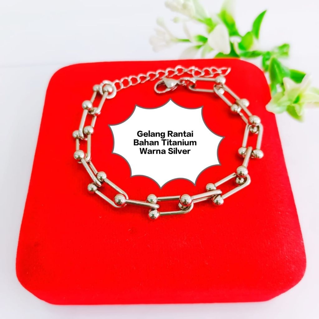 GELANG RANTAI TITANIUM IMPORT ASLI