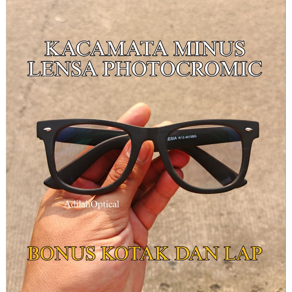 Kacamata photocromic bluecromic pria minus|Normal Frame Tebal Kuat Kacamata minus Photocromic Anti R