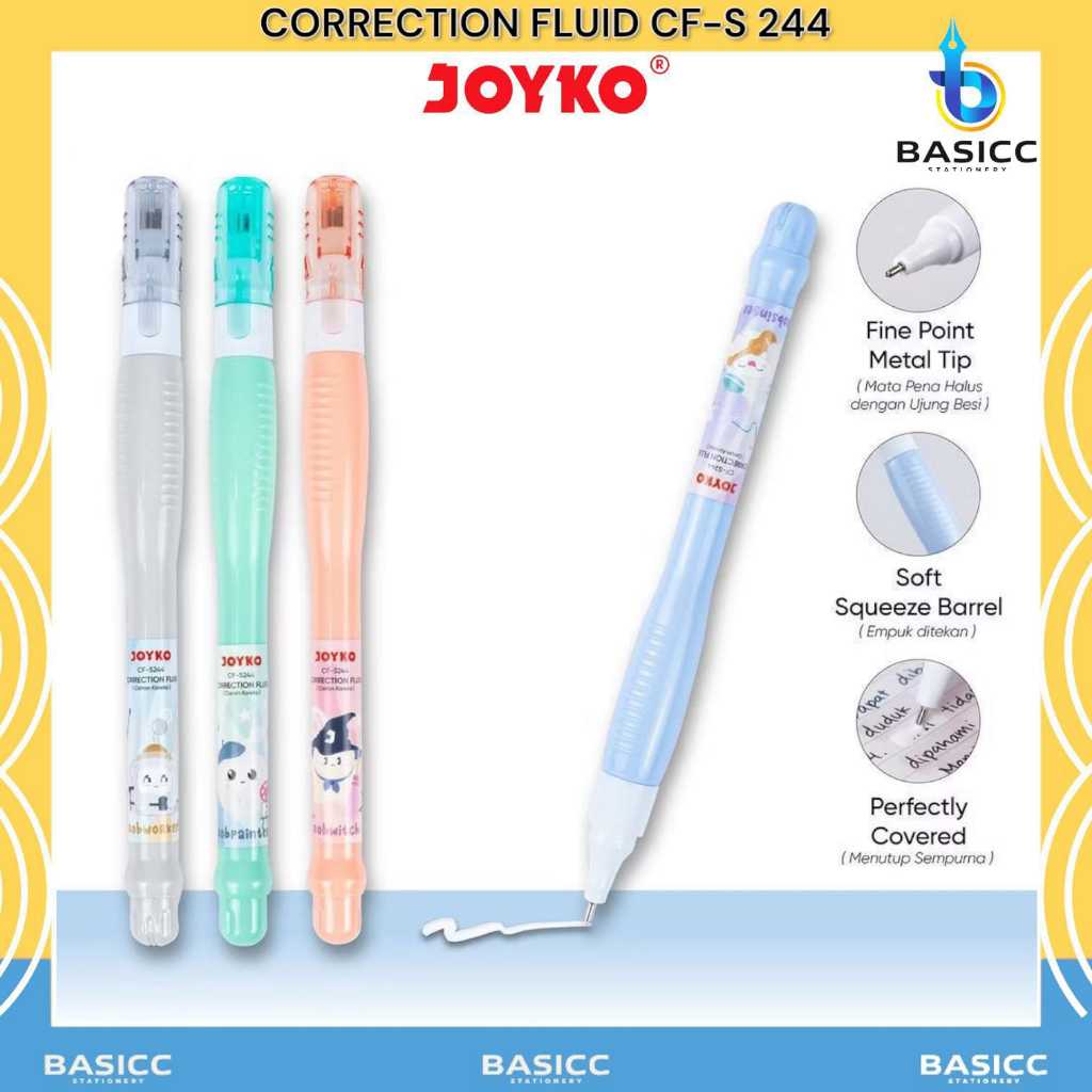 

Joyko Correction Fluid Cairan Koreksi Penghapus Cair CF-S244 Cute Robot | @1 Pcs