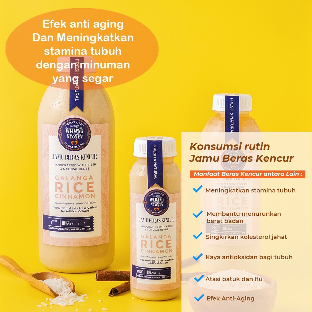 

Jamu Beras Kencur - Wedang Nyonya 500ML/1000ML
