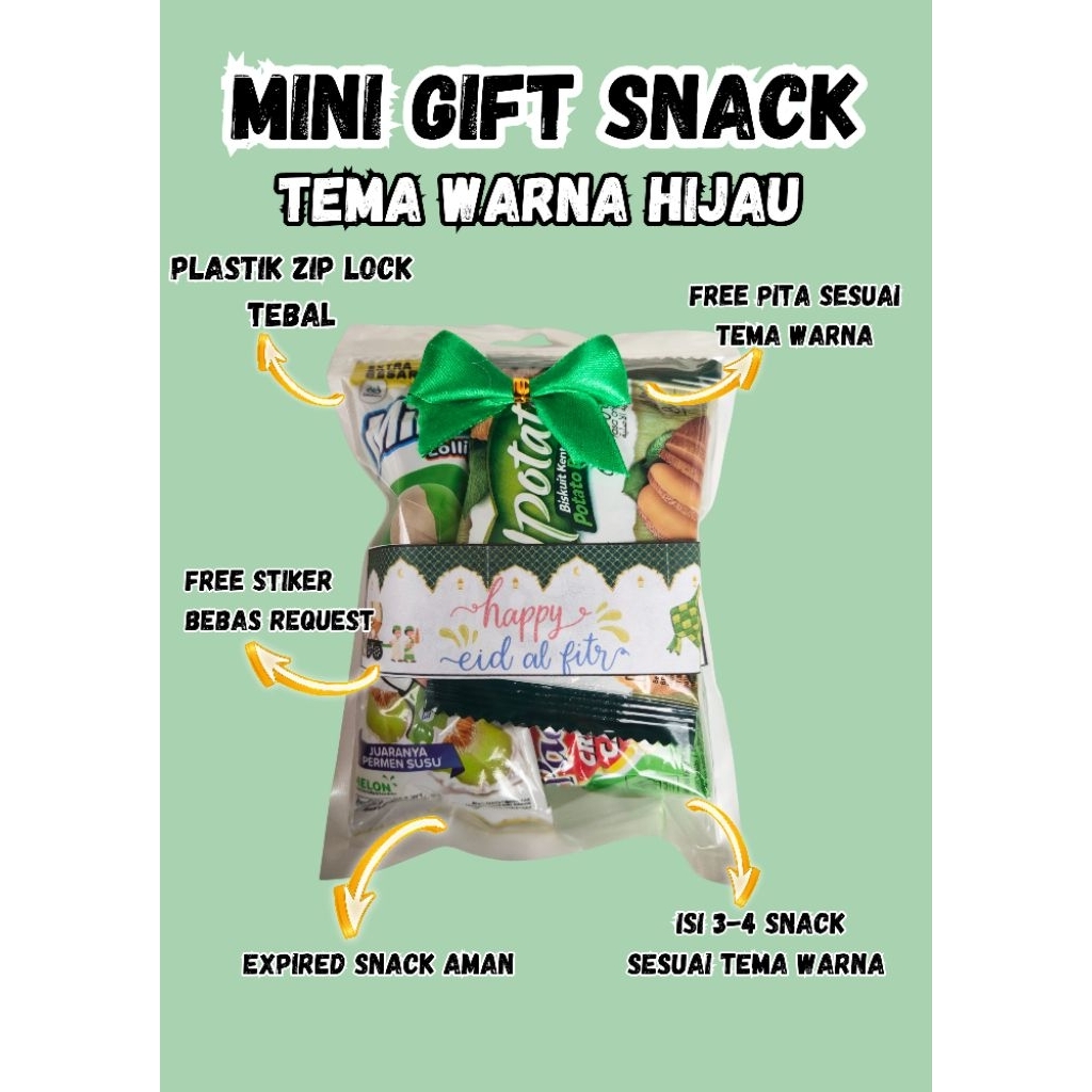 

MINI GIFT MINI HAMPERS PARSEL MINI SNACK MINI TEMA WARNA HIJAU