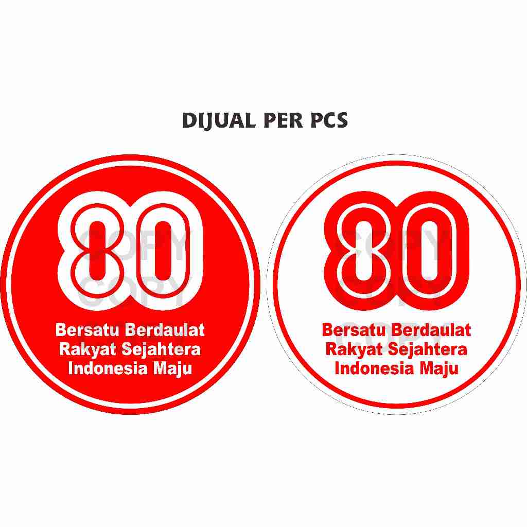 

STIKER HUT RI MODEL BULAT SUDAH + LAMINASI GLOSY