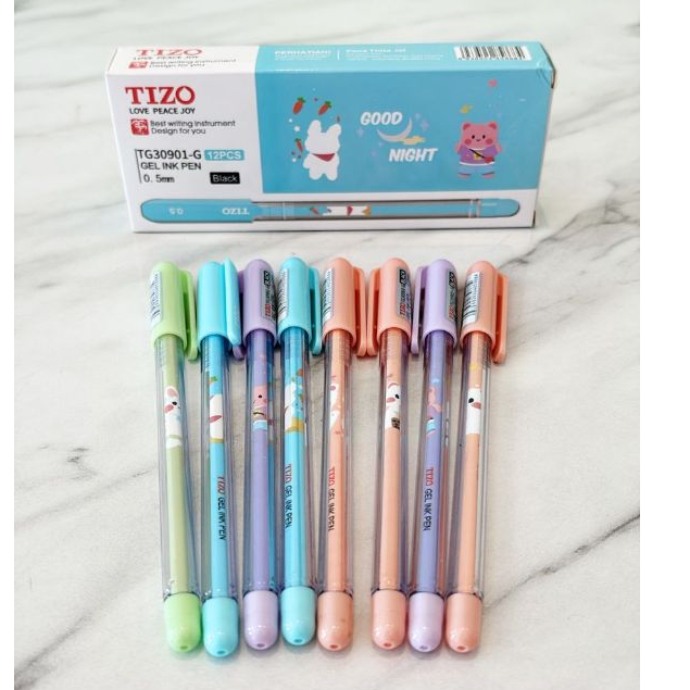 

Bolpoin Gel Hitam Tizo Fancy per Pcs Motif Random