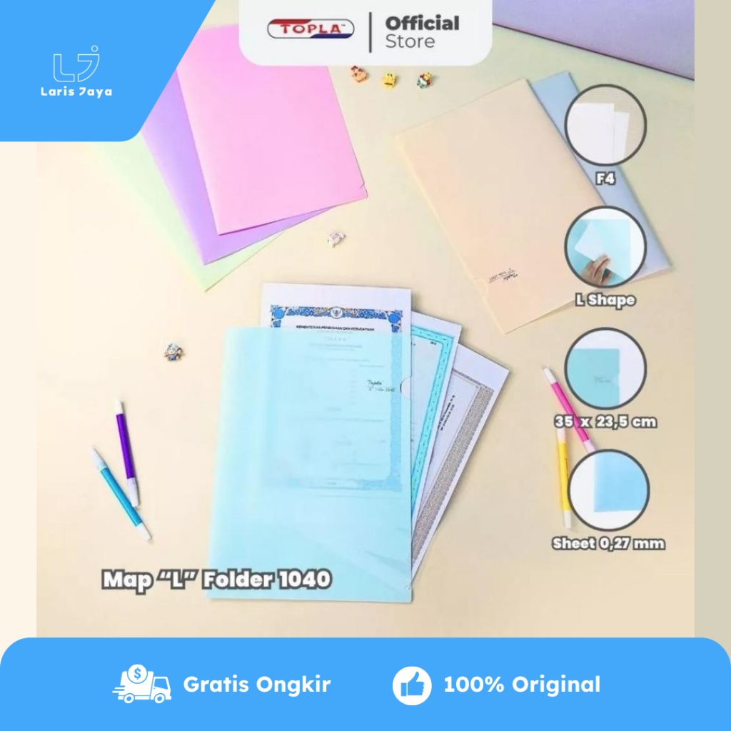 

Map L Topla 1040 ( Clear Sleve Premium Tebal )