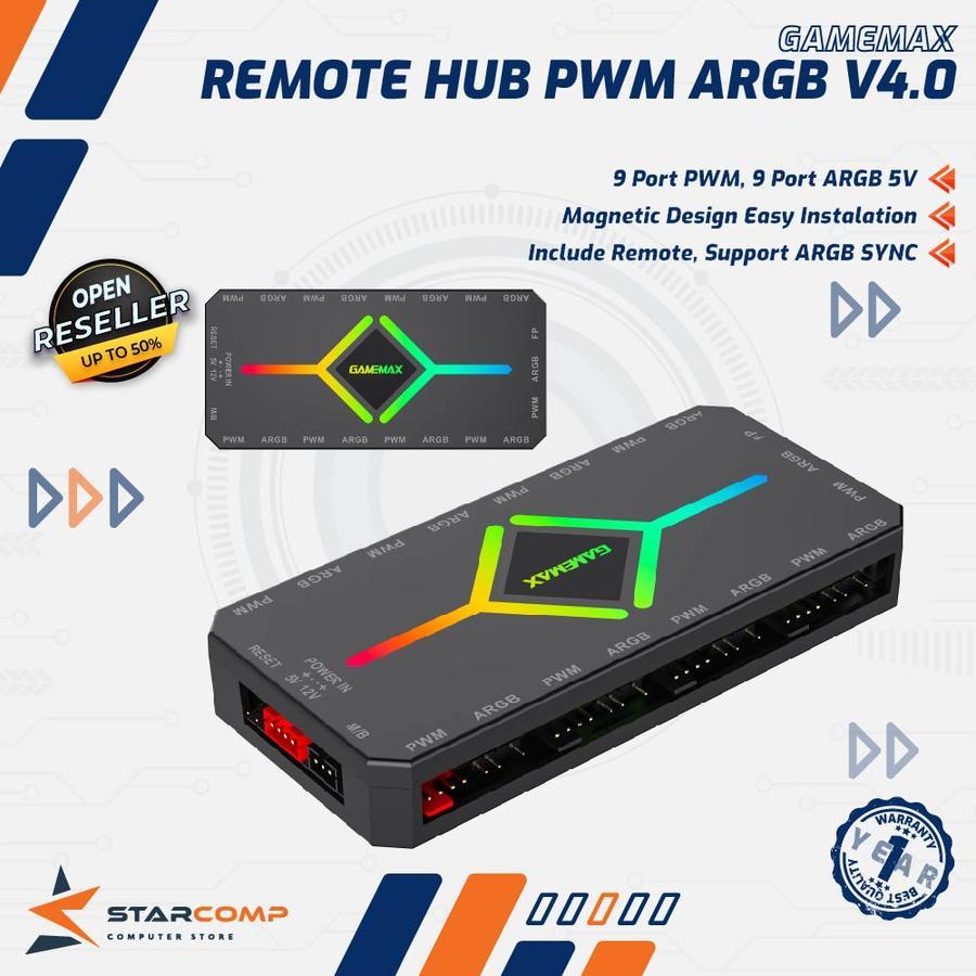GameMax Remote Control Gamemax FAN PWM ARGB HUB V4.0