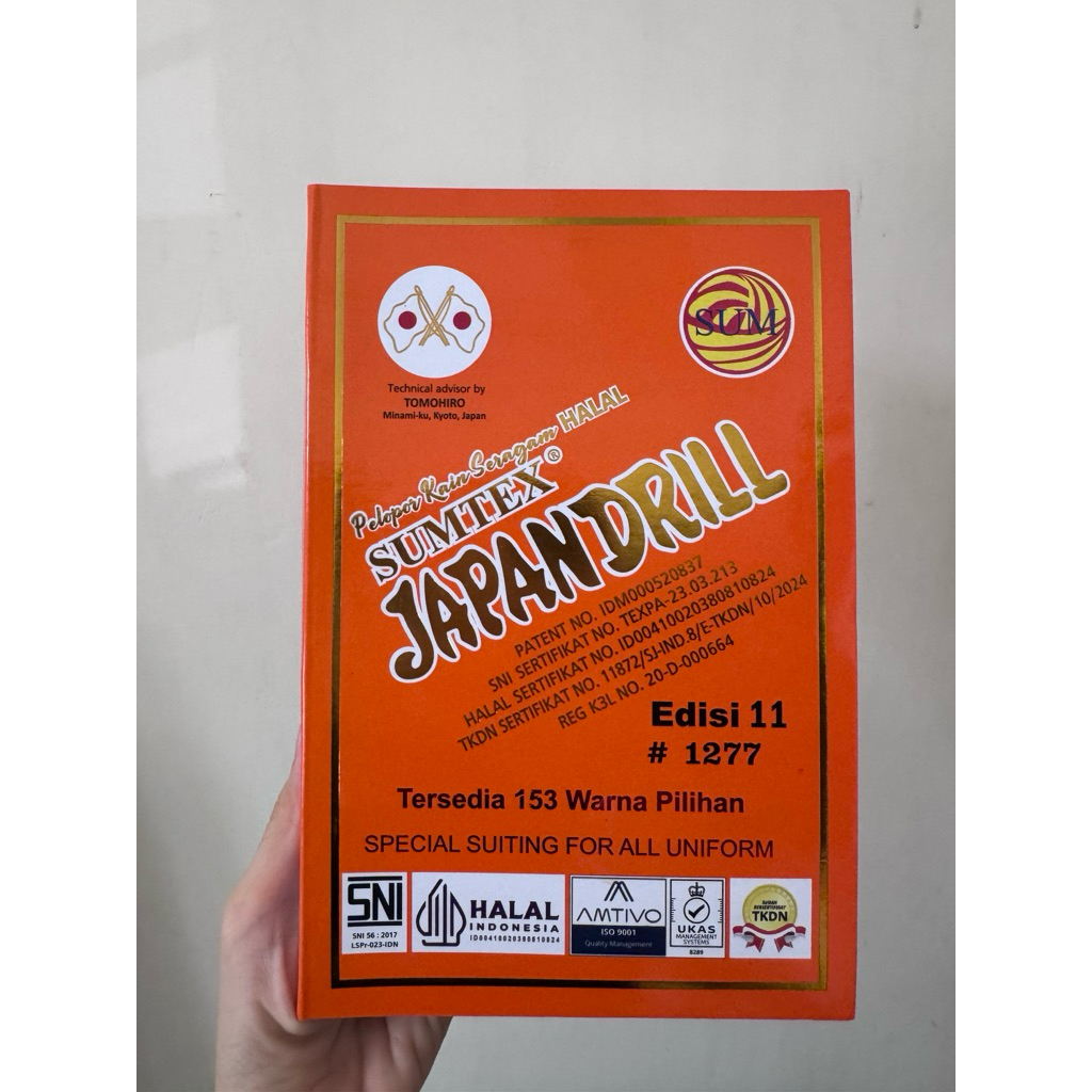 (1 ROLL) Sumtex Japan Drill | Bahan Seragam Seragam Sekolah, Kantor, PDH, PDL, Partai, Instansi