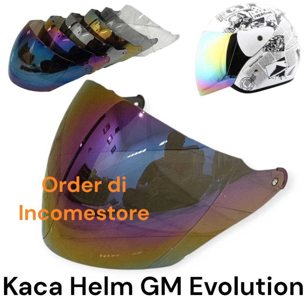 Kaca visor Helm GM Evo Kaca GM Evolution Kaca Helm GM Cewe