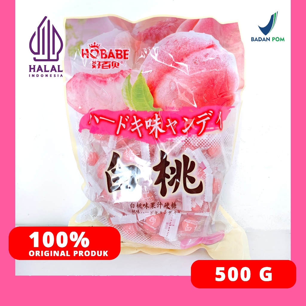 

HOBABE PEACH CANDY PERMEN RASA PERSIK 500 GRAM