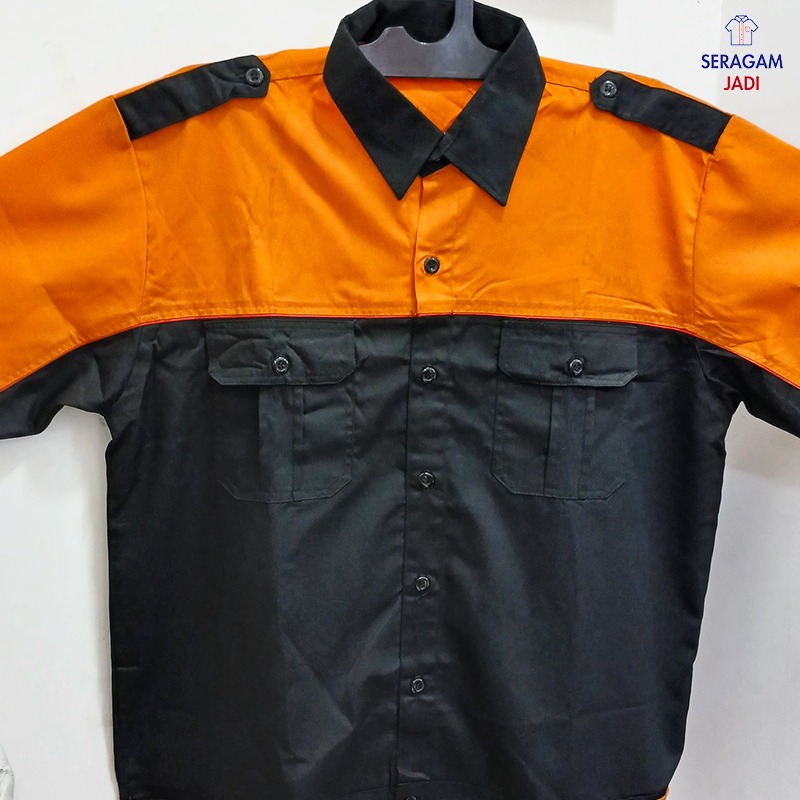 Seragam Kemeja Baju Kerja Lapangan Kantor Karyawan Perusahaan Komunitas Promosi Drill Pria Wanita Cu