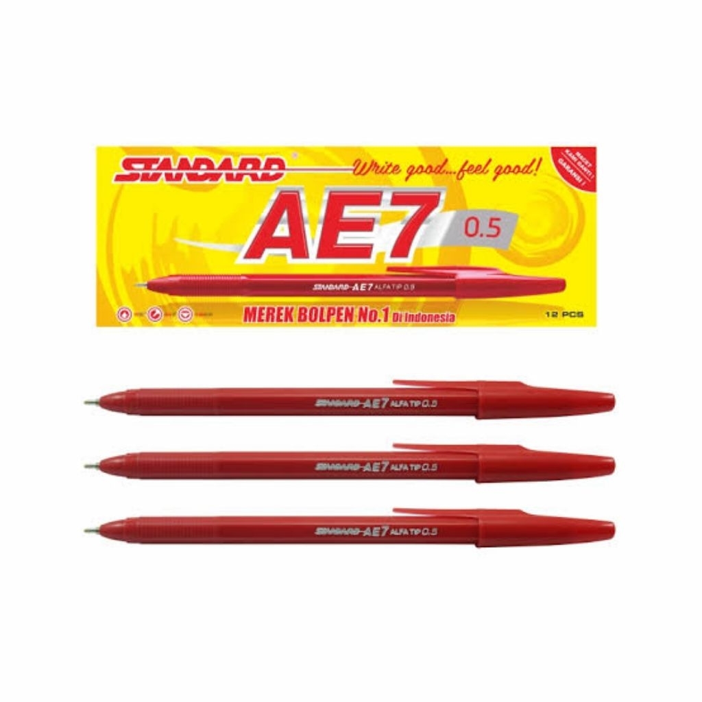 

pulpen alat tulis standard AE7 tinta merah