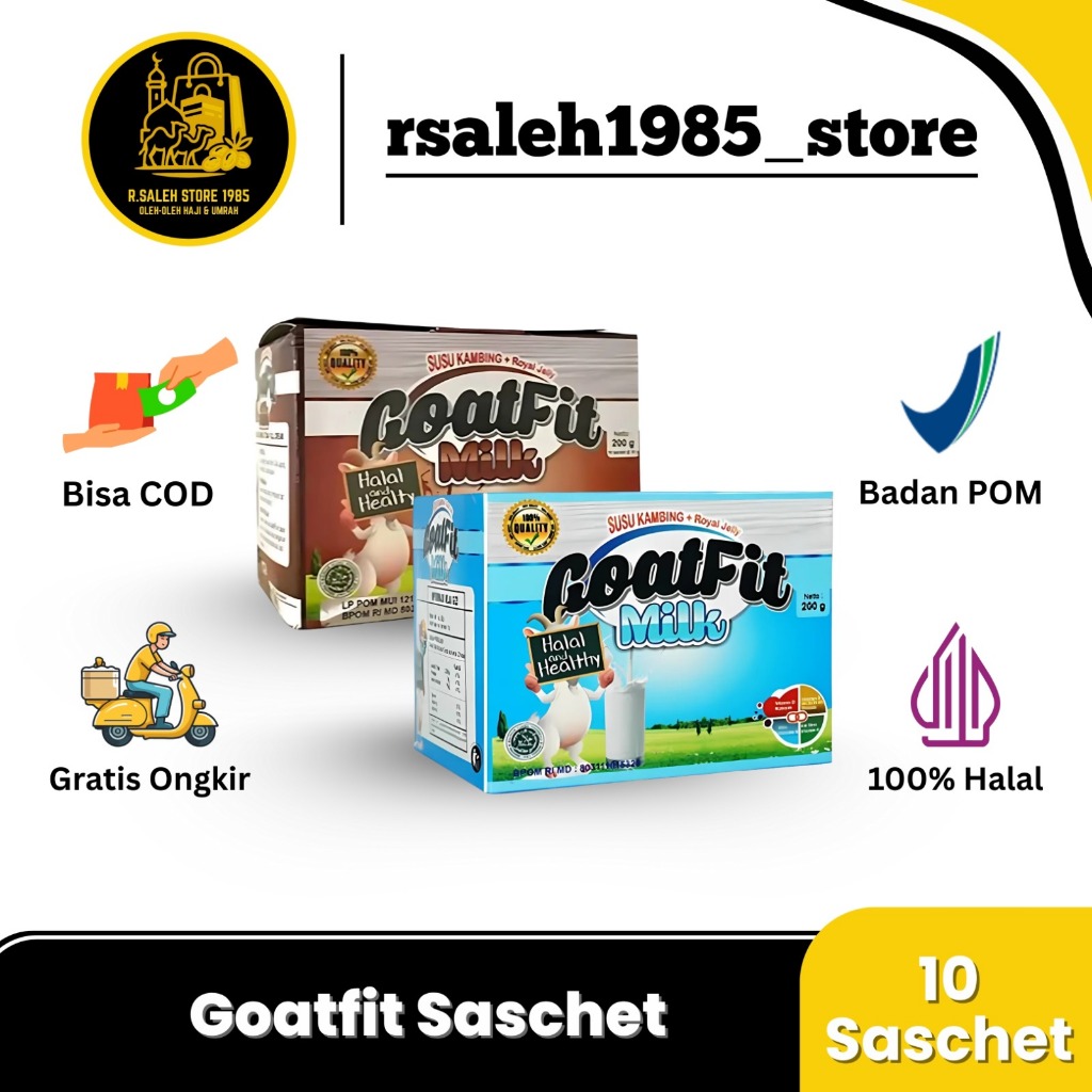 

Susu Kambing Etawa Plus Royal jelly Goatfit Milk Sacshet / 200 Gram Ori