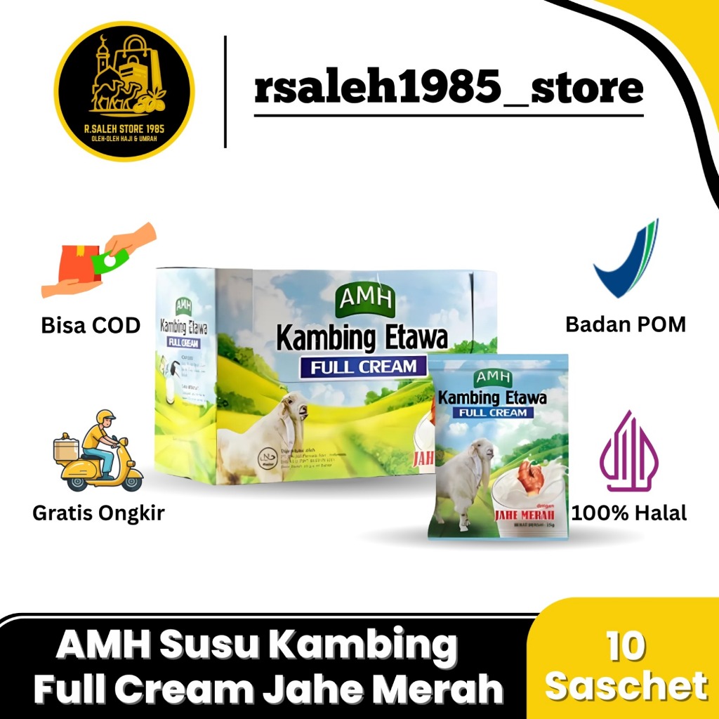 

SUSU KAMBING ETAWA AMH Original dan JAHE - Susu etawa Isi 10 SACHET / SUSU KAMBING ETAWA AMH JAHE