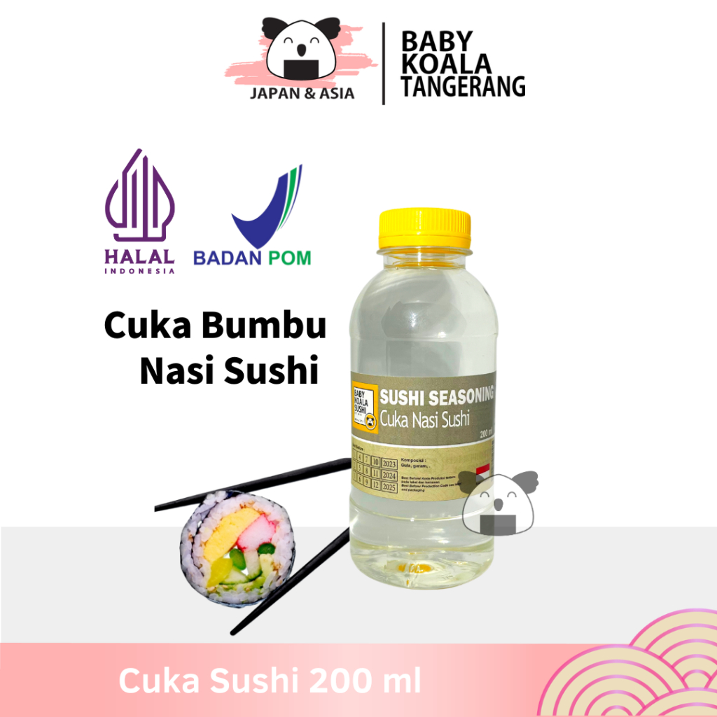 

Cuka Sushi Seasoning 200 ml VinegarHalal │ Cuka Bumbu Nasi Sushi -BKT