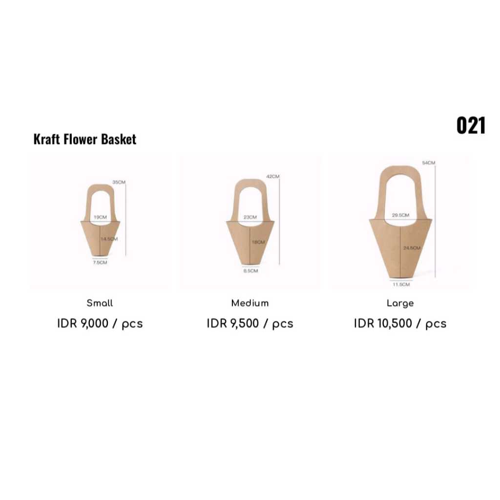 

MY Supplies - Kraft Flower Basket Tempat Wadah Bunga Buket