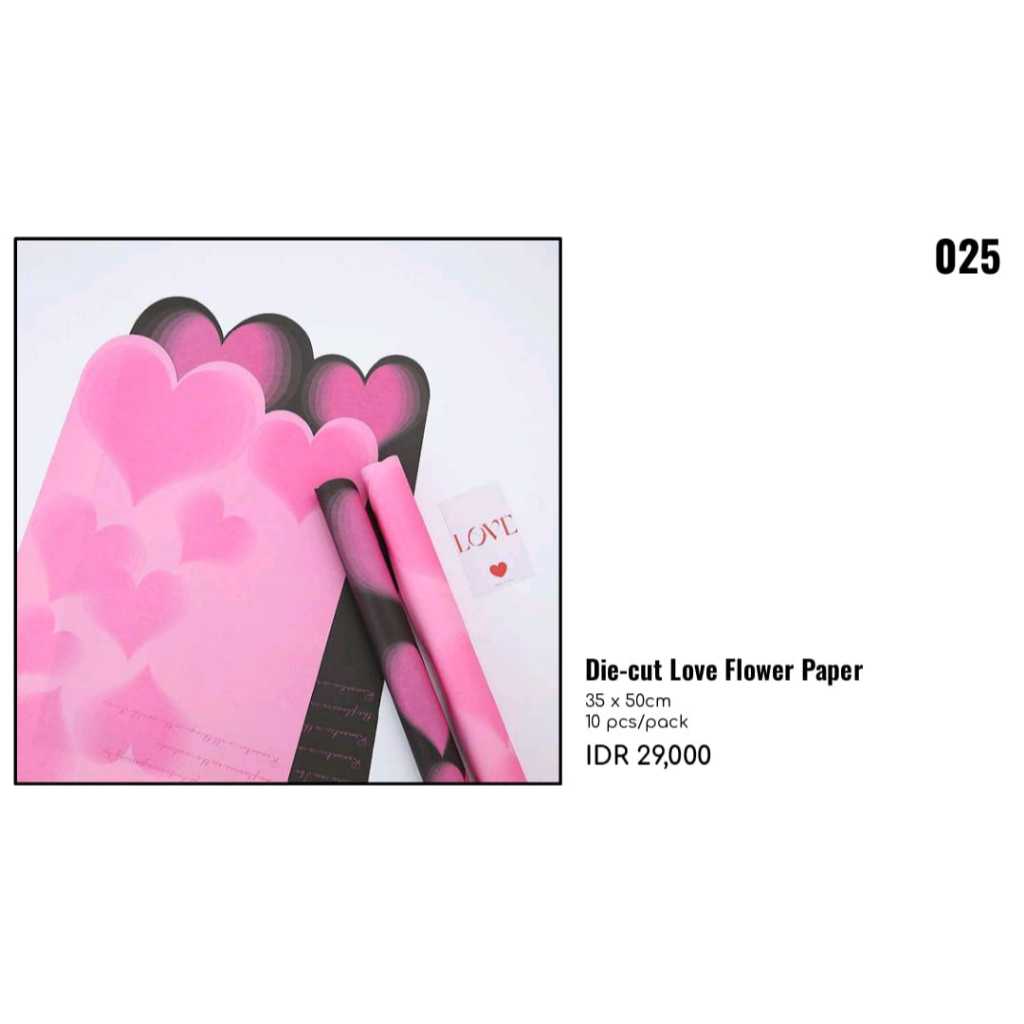 

MY Supplies - Flower Wrapping Paper Die-cut Love Flower Paper Kertas Bungkus Buket Bunga