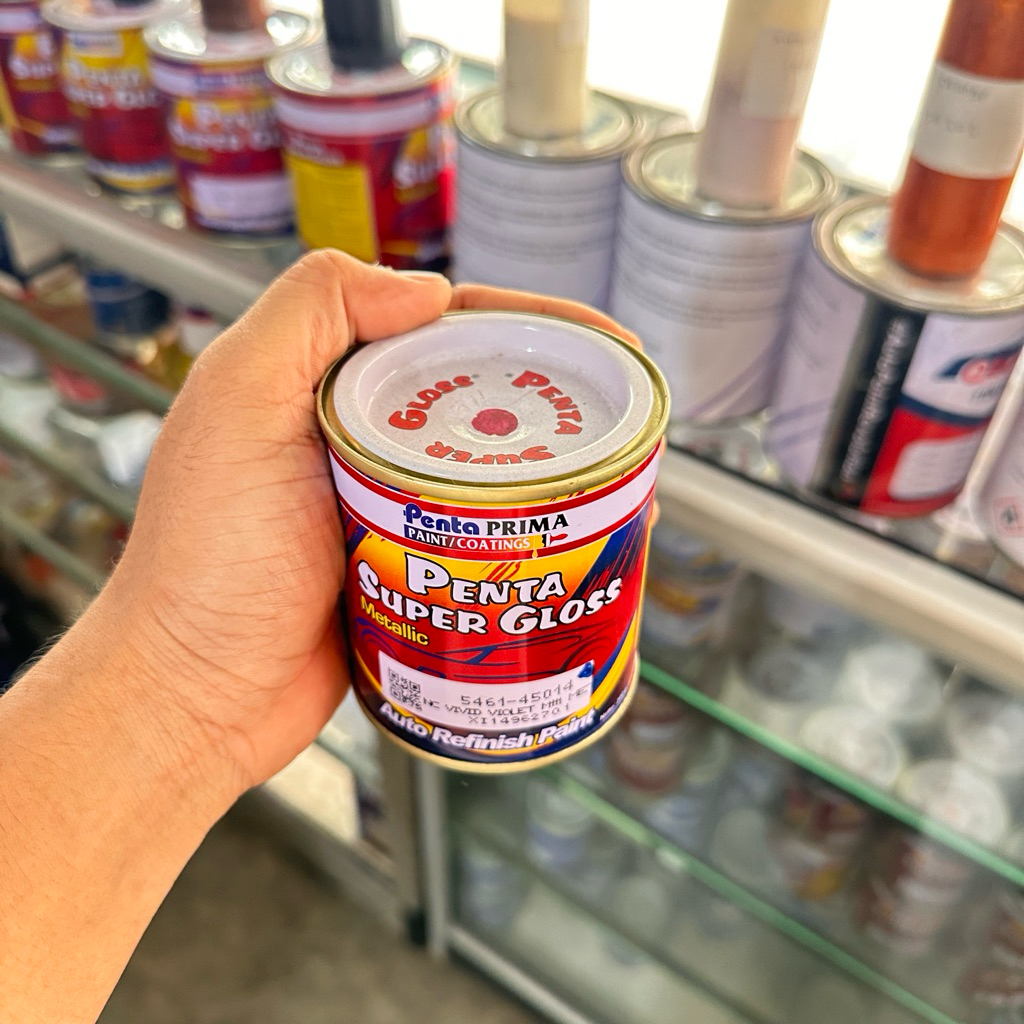 CAT PENTA SUPER GLOSS WARNA NC METALLIC / METALIK 45014 vivid violet 200 gram