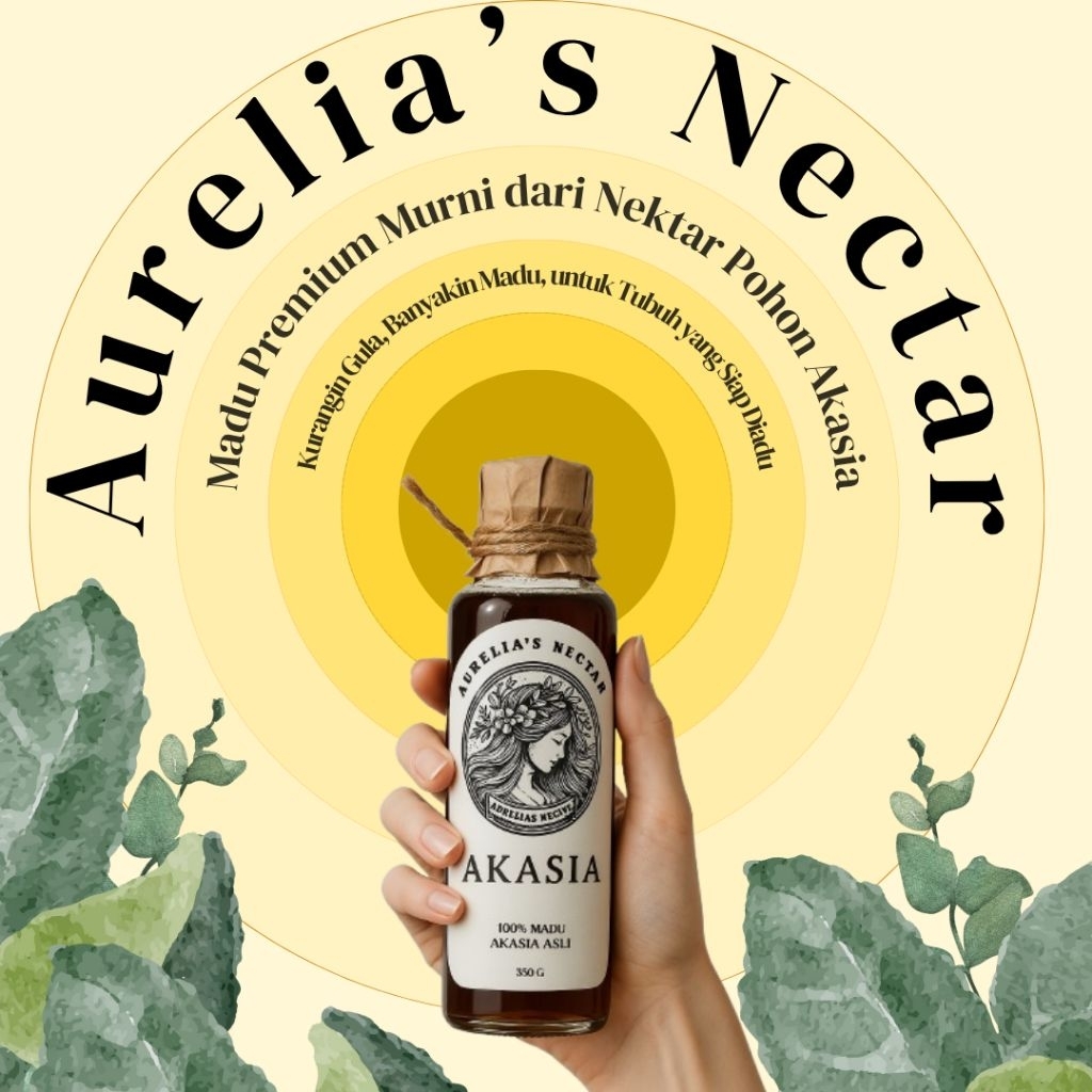 

Madu Aurelia's Nectar - Madu Akasia Murni Premium Asli (Acacia Crassicarpa) 250ml | Nektar pohon Akasia - Tanpa Campuran - Immune Booster Keluarga