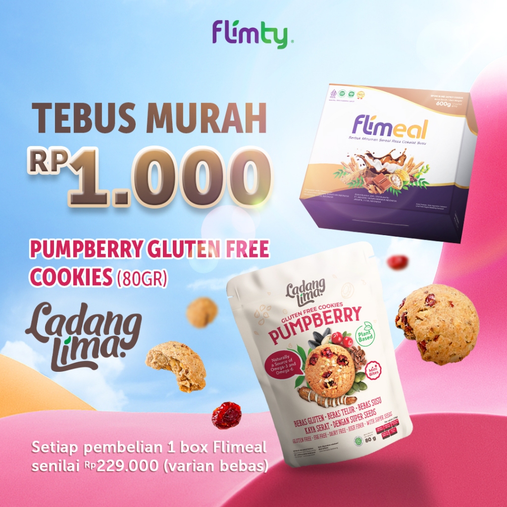 

1 box Flimeal - [Tebus Murah] 1 Ladang Lima Pumpberry Gluten Free Cookies (80 gr)