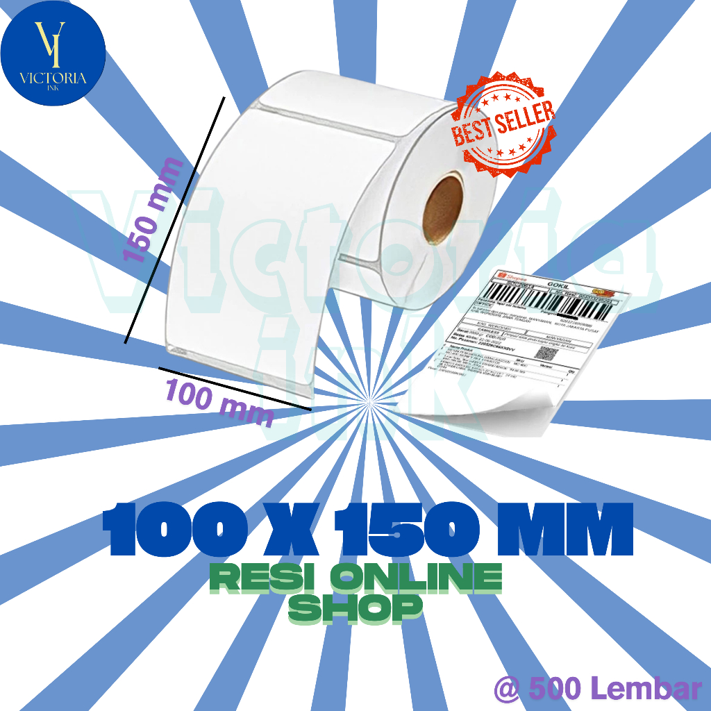 

Direct Thermal Stiker 100x150 Label Resi 100x150 isi 500 Label Stiker Resi Online 100x150@500pcs